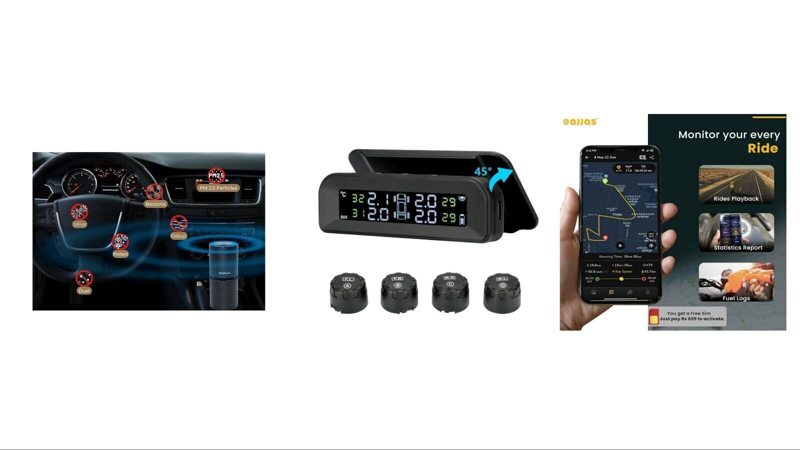 Amazon offers on car and bike accessories: 81% off on dash cam, pressure washer, GPS tracker, tyre inflator and TPMS | Mint