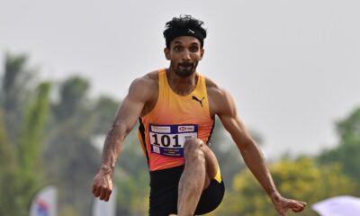 Indian Open Jumps | Rusty Aboobacker equals his personal best to claim men’s triple jump gold