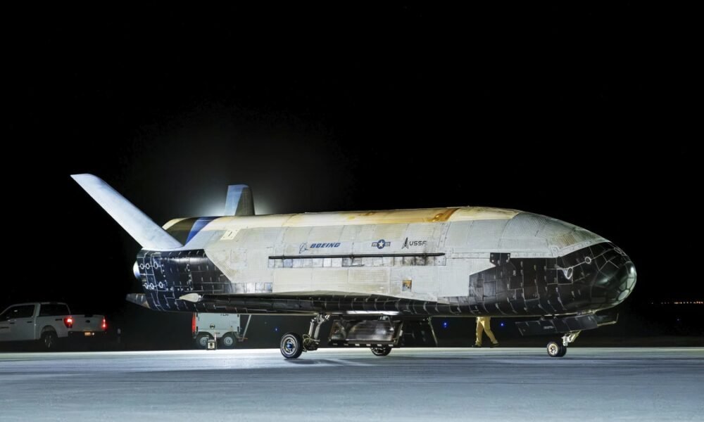 US military’s shuttle returns after orbiting for 434 days on secret mission
