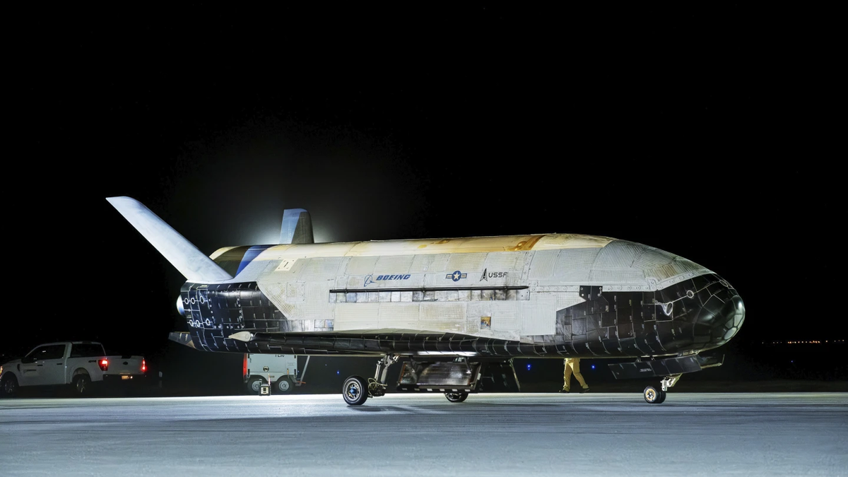 US military’s shuttle returns after orbiting for 434 days on secret mission