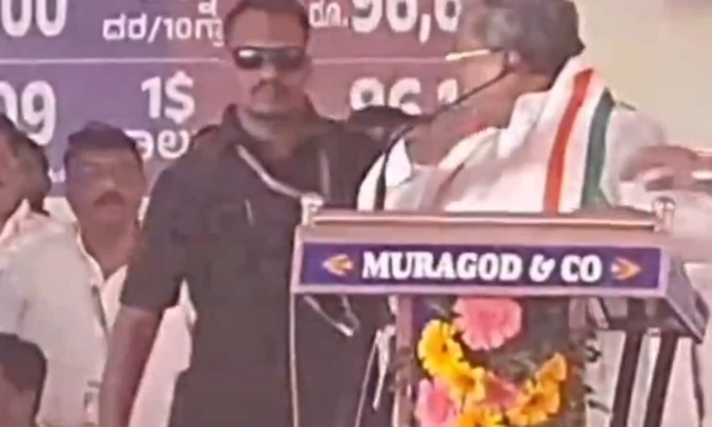 Caught on camera: Siddaramaiah’s angry hand gesture at cop during Congress protest rally in Belgavi | Mint