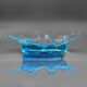 Charged water makes a smaller splash
