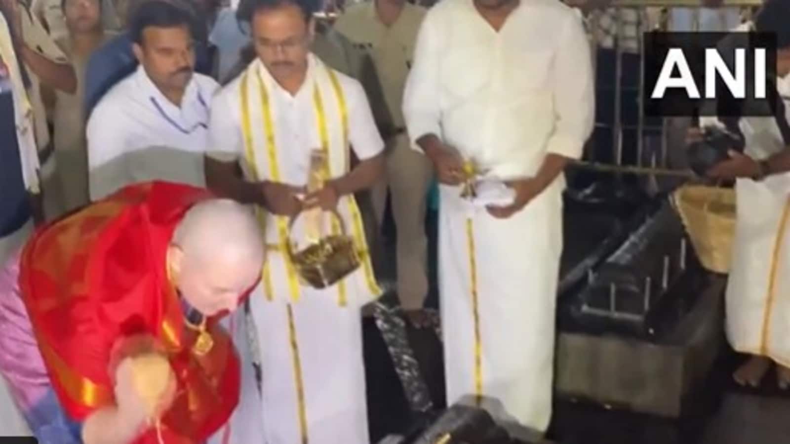 Days after son’s accident, Andhra Pradesh Dy CM Pawan Kalyan’s wife offers hair at Tirupati temple | Watch | Mint