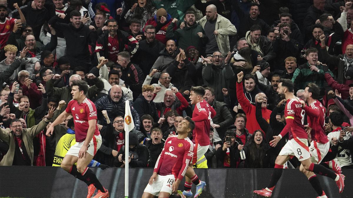 Man United seals spectacular comeback to beat Lyon 5-4 and advance to Europa League semifinals