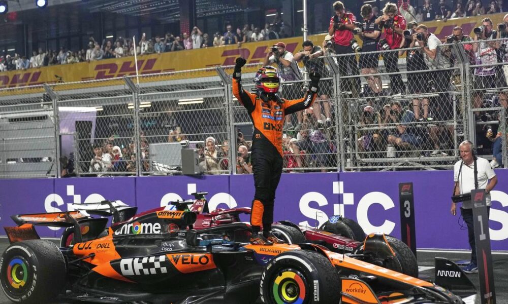 McLaren driver Oscar Piastri wins F1’s Saudi Arabian Grand Prix to take overall lead