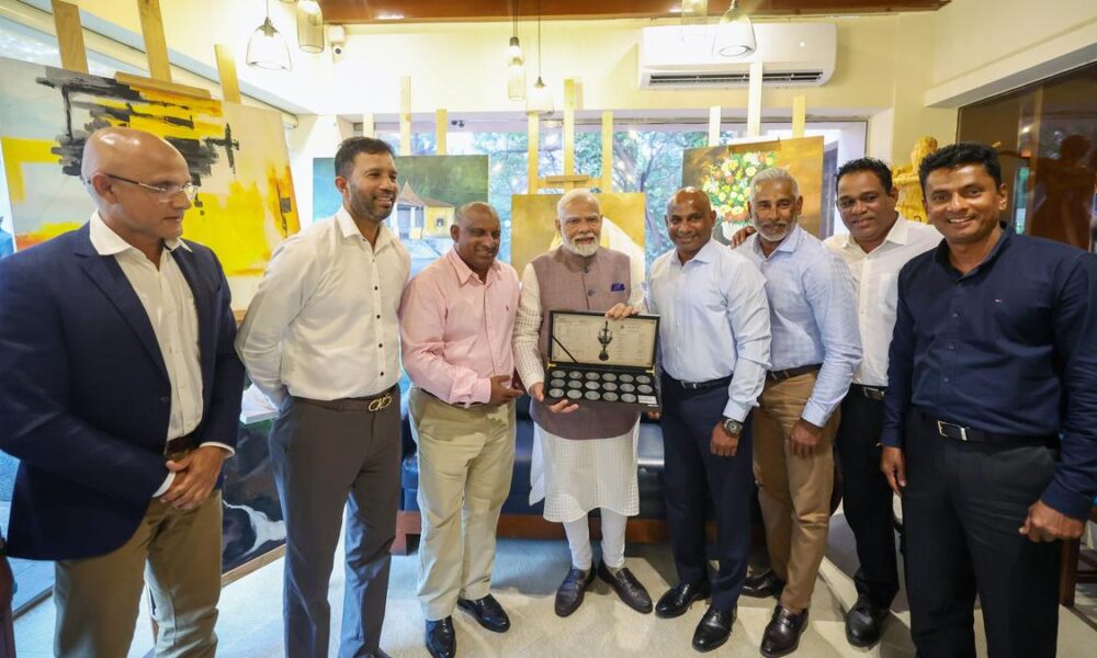 PM Modi meets members of Sri Lanka’s 1996 World Cup-winning side on visit to island nation