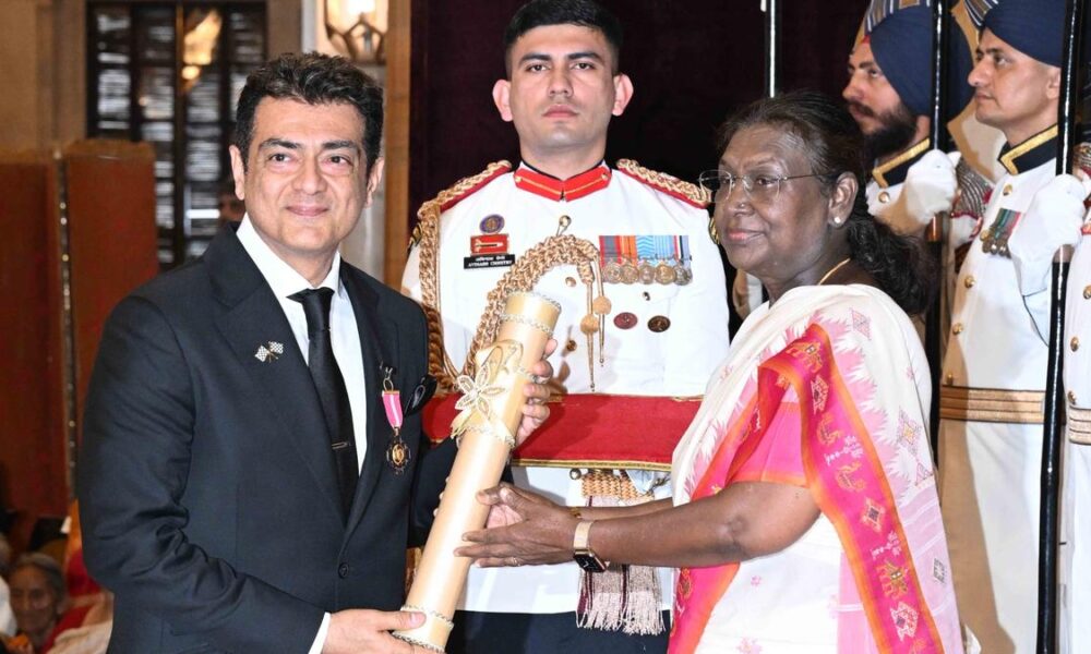 Padma Awards 2025: Ajith Kumar receives Padma Bhushan from President Droupadi Murmu