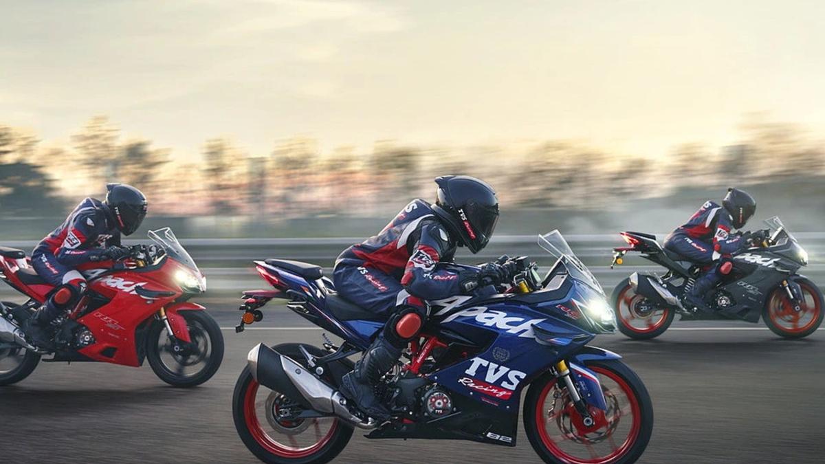 TVS Apache RR 310 Race Replica launched in Sepang Blue with track-focussed upgrades