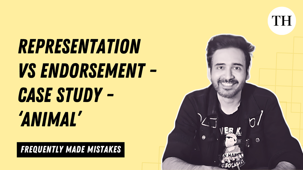 Watch: Frequently made mistakes episode one Representation vs Endorsement: Case study - Animal