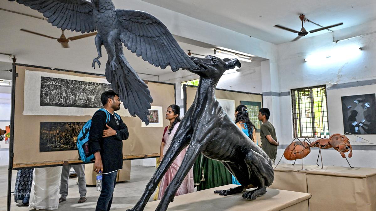 A kaleidoscope of perspectives at Andhra University’s annual art show in Visakhapatnam