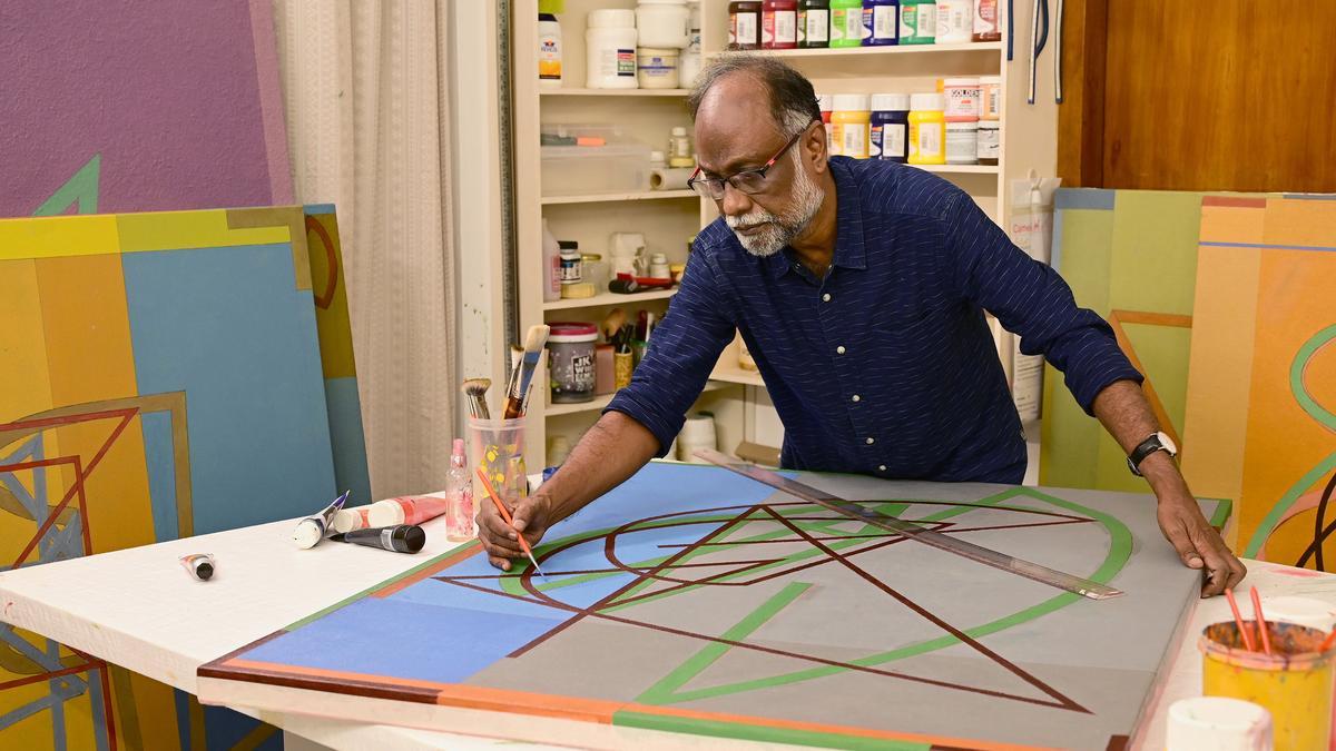 Of lines and light: Rm Palaniappan’s Finite and Infinite