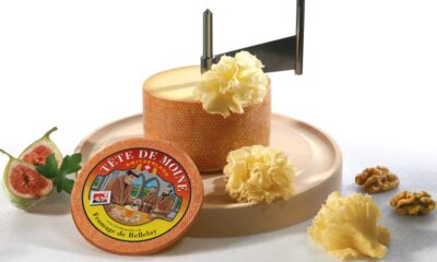 Why does cheese form flowers when scraped?