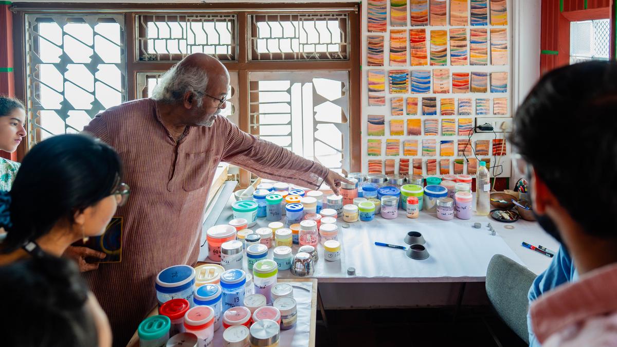 A rare behind the scenes look at artist Balan Nambiar’s home studio in Bengaluru
