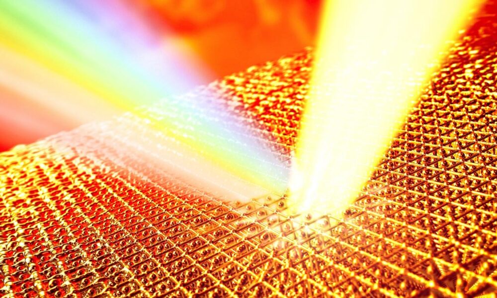 Gold superheated far beyond its melting point can stay solid