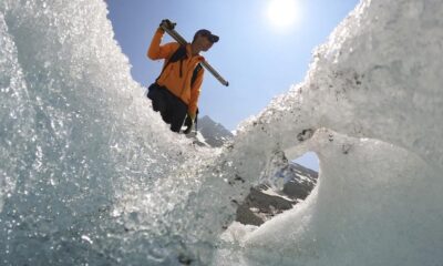 Swiss glaciers show holes reminiscent of cheese