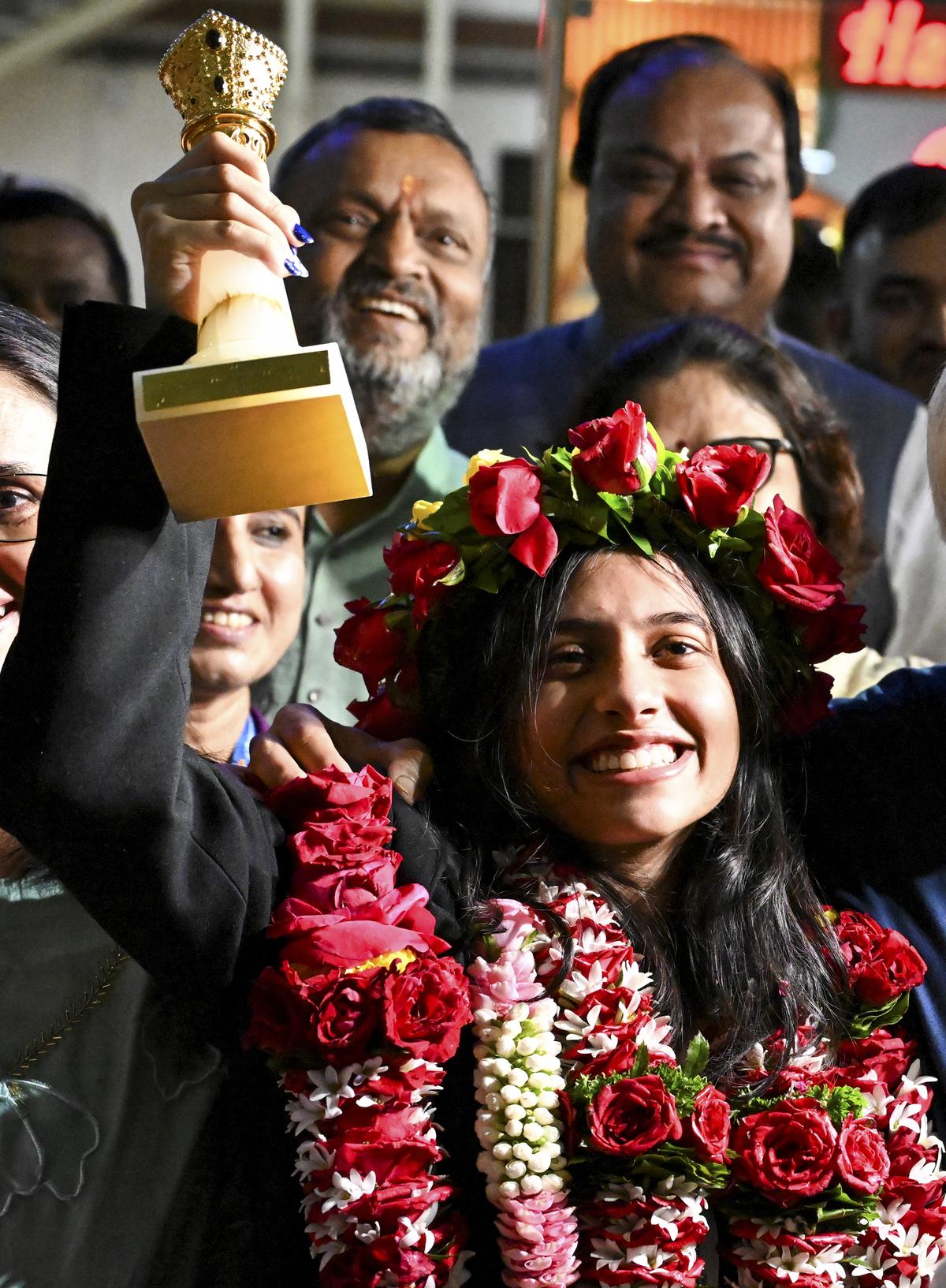 Watch: Divya Deshmukh gets grand welcome in Nagpur