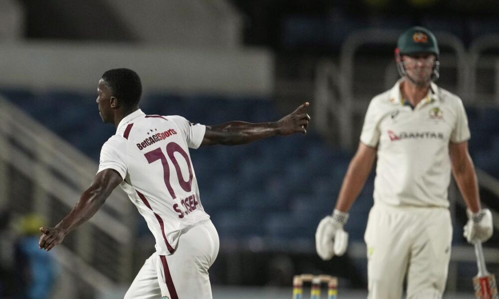 West Indies take honours on first day of day-night third test against Australia