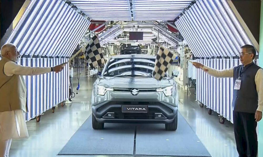 PM Modi flags off Maruti Suzuki's 1st electric vehicle e-Vitara