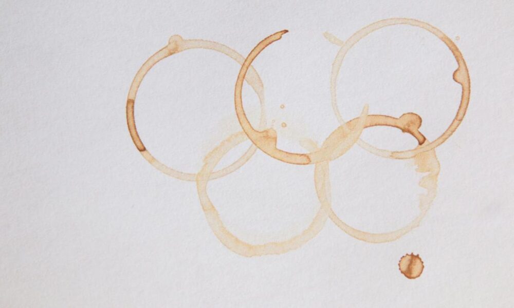 When you spill coffee, why does it leave circular stains?