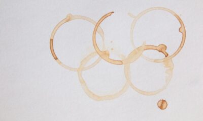 When you spill coffee, why does it leave circular stains?