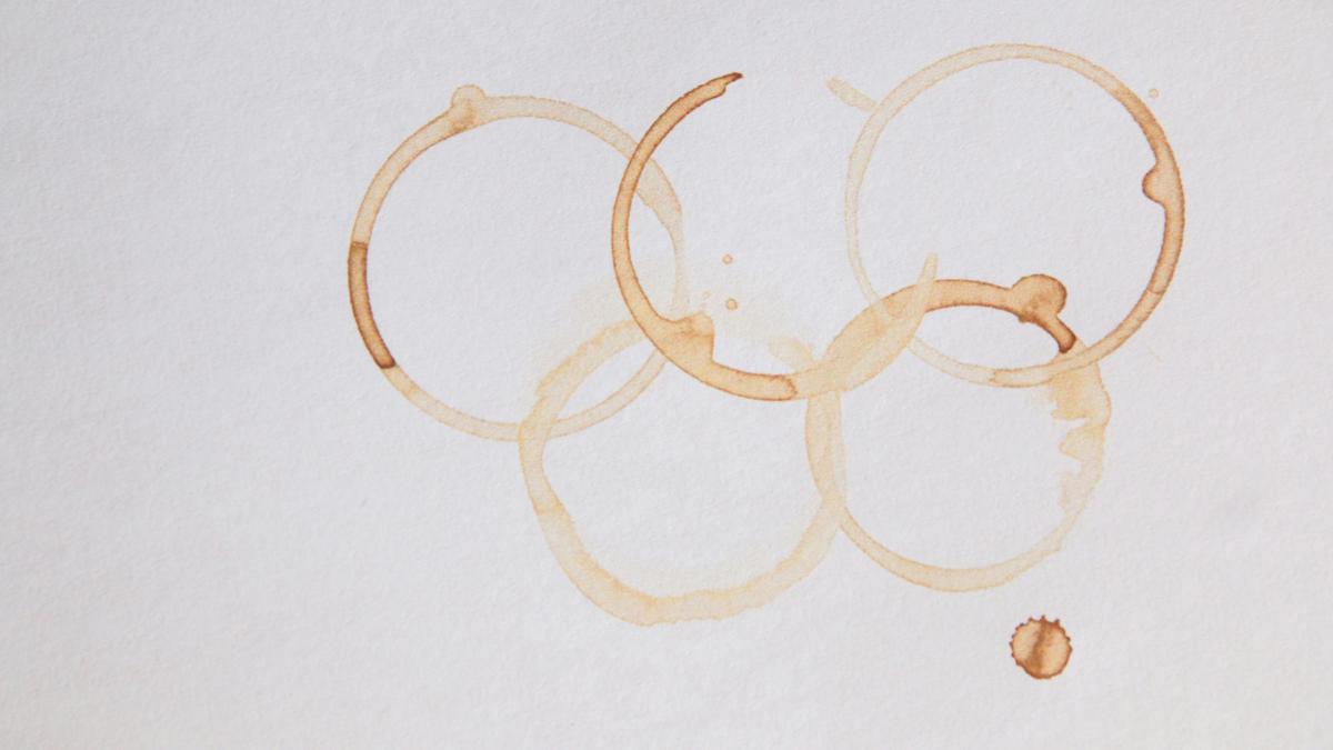 When you spill coffee, why does it leave circular stains?