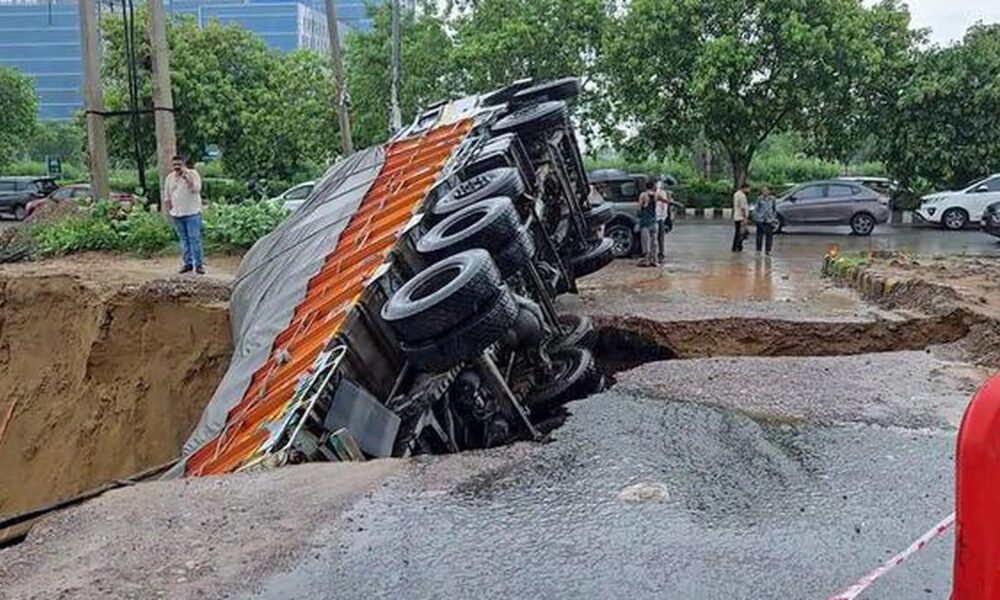 Why do sinkholes form in urban areas?