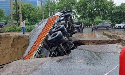 Why do sinkholes form in urban areas?