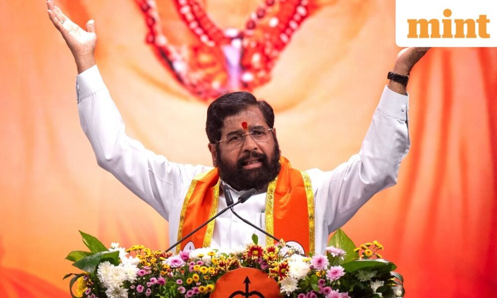Eknath Shinde attacks Uddhav Thackeray at Shiv Sena's Dussehra rally, calls Sena UBT chief a 'conspiracy chief' | Mint