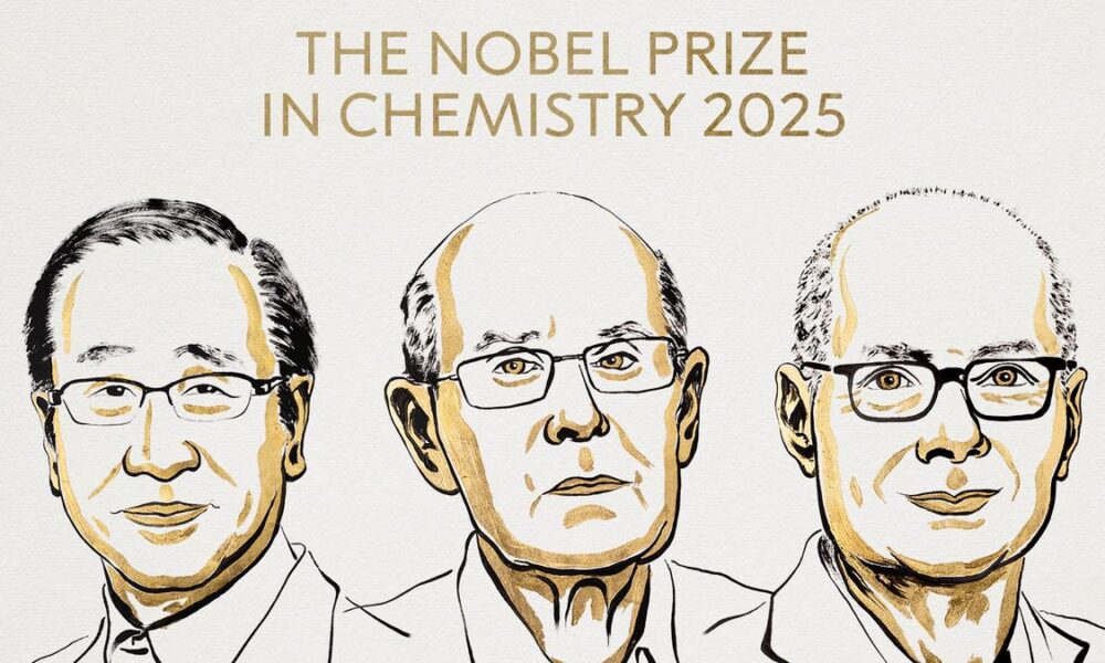 Scientists, spanning continents, win Chemistry Prize for bridging metals and organics