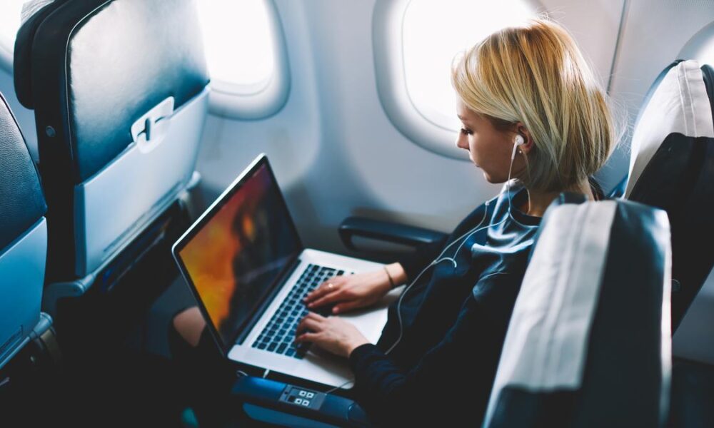 How are passengers able to access the Internet on aeroplanes?