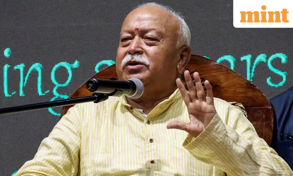 Mohan Bhagwat rubbishes RSS registration row — ‘Even Hindu Dharma not registered’ | Mint