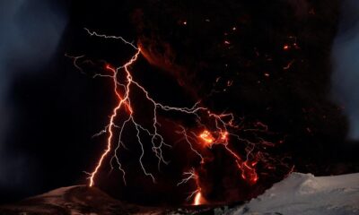 What is volcanic lightning?
