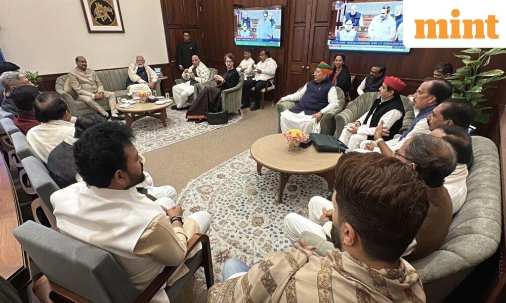 Rare bonhomie as Priyanka Gandhi attends 'Chai Pe Charcha' with PM Modi, Rajnath Singh | Mint