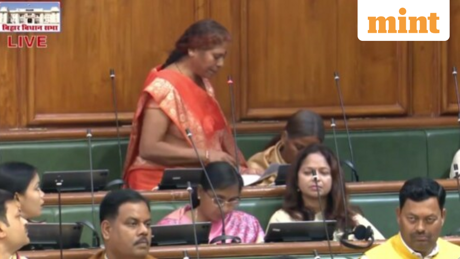 Who is Vibha Devi, Bihar MLA with  ₹31 crore net worth, goes viral with her oath-reading video | Watch | Mint