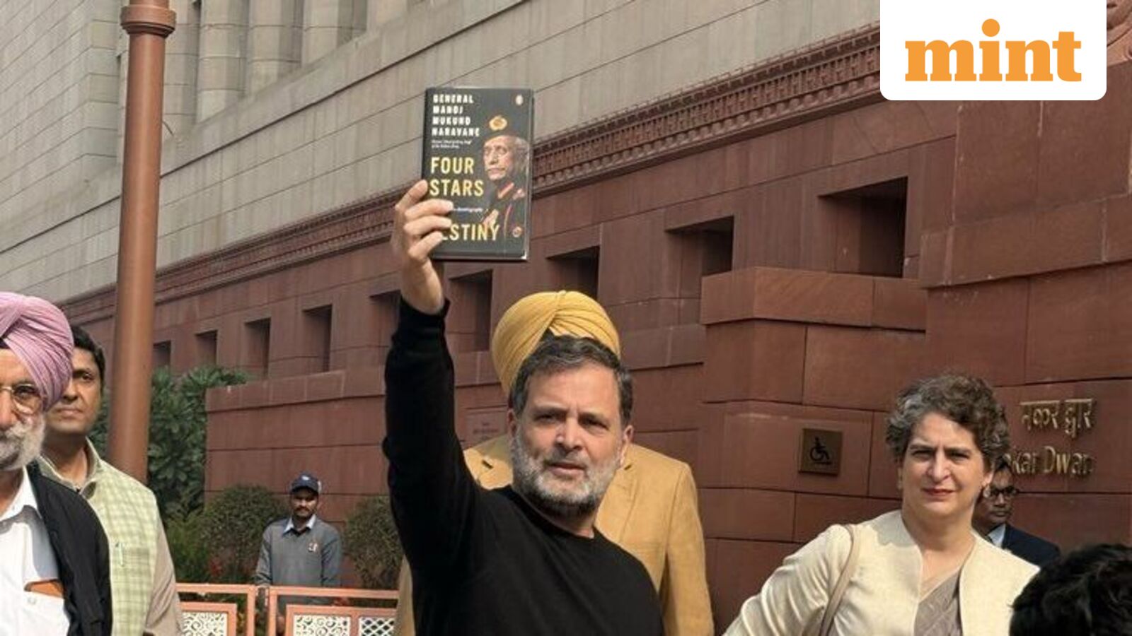 Rahul Gandhi displays copy of Naravane’s ‘unpublished’ memoir in Parliament premises: ‘Jo uchit samjho…’ | Watch | Mint